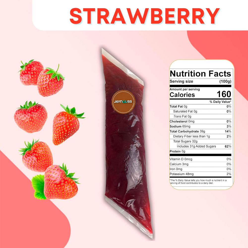 Jeynuuss Pastry Filling 3-Pack, 2 Pounds Bags Raspberry Filling for Cakes Strawberry Filling for Cakes Bavarian